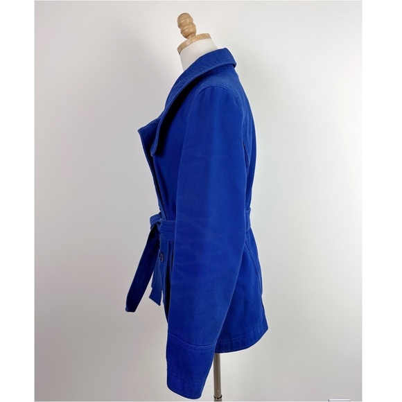 Gap Cobalt Blue Cotton Pea Coat - Picture 4 of 9